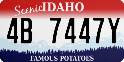 ID license plate 4B7447Y