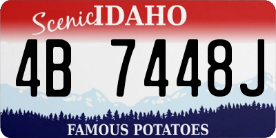 ID license plate 4B7448J