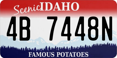 ID license plate 4B7448N