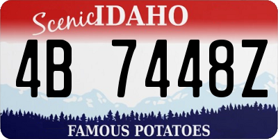 ID license plate 4B7448Z