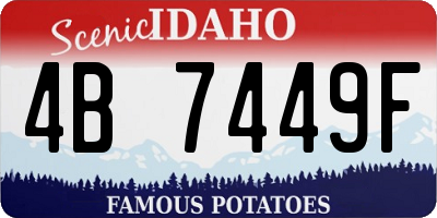 ID license plate 4B7449F