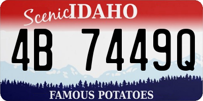 ID license plate 4B7449Q