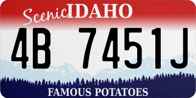 ID license plate 4B7451J