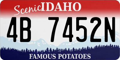 ID license plate 4B7452N