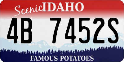 ID license plate 4B7452S