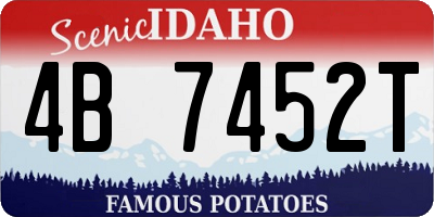 ID license plate 4B7452T