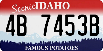 ID license plate 4B7453B