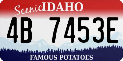 ID license plate 4B7453E