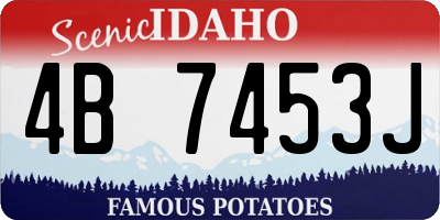 ID license plate 4B7453J