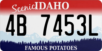 ID license plate 4B7453L