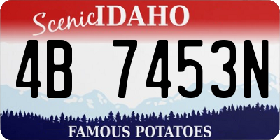 ID license plate 4B7453N
