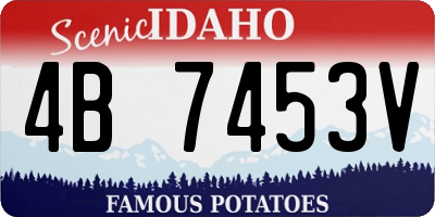 ID license plate 4B7453V