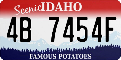 ID license plate 4B7454F