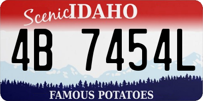 ID license plate 4B7454L