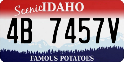 ID license plate 4B7457V