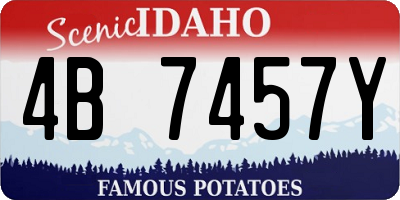 ID license plate 4B7457Y