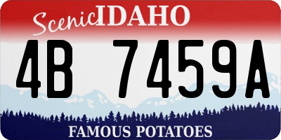 ID license plate 4B7459A
