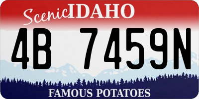 ID license plate 4B7459N