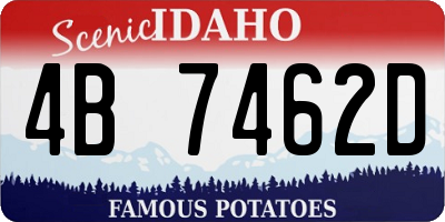 ID license plate 4B7462D
