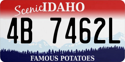 ID license plate 4B7462L