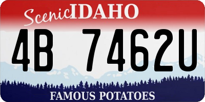 ID license plate 4B7462U