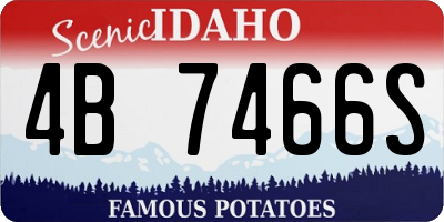 ID license plate 4B7466S
