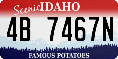 ID license plate 4B7467N