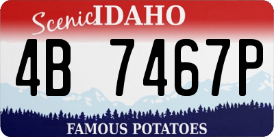 ID license plate 4B7467P