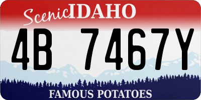 ID license plate 4B7467Y