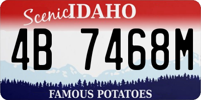 ID license plate 4B7468M