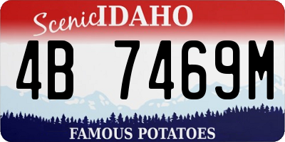 ID license plate 4B7469M