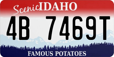 ID license plate 4B7469T