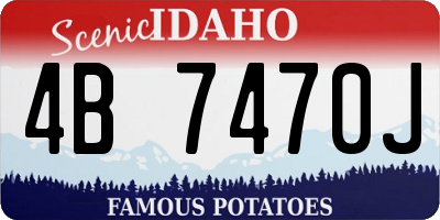 ID license plate 4B7470J