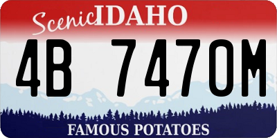 ID license plate 4B7470M