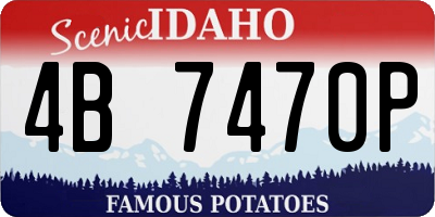 ID license plate 4B7470P
