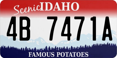 ID license plate 4B7471A