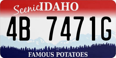 ID license plate 4B7471G