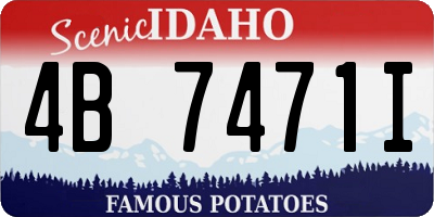 ID license plate 4B7471I