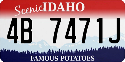 ID license plate 4B7471J