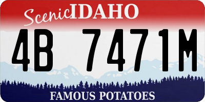 ID license plate 4B7471M