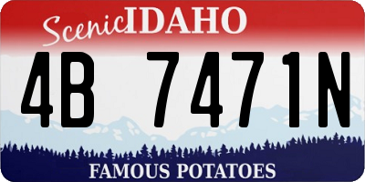 ID license plate 4B7471N