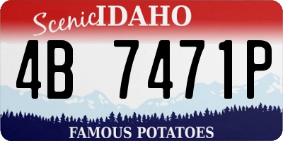 ID license plate 4B7471P