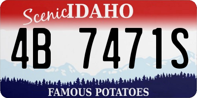 ID license plate 4B7471S
