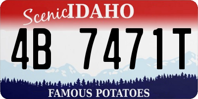 ID license plate 4B7471T