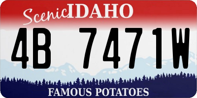 ID license plate 4B7471W