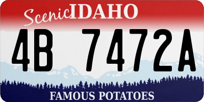 ID license plate 4B7472A