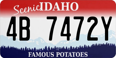 ID license plate 4B7472Y