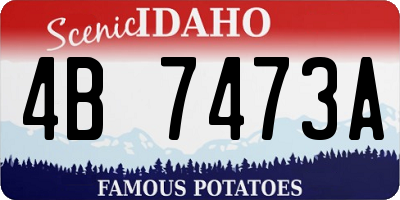 ID license plate 4B7473A