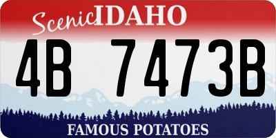 ID license plate 4B7473B