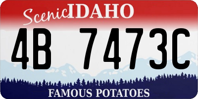 ID license plate 4B7473C